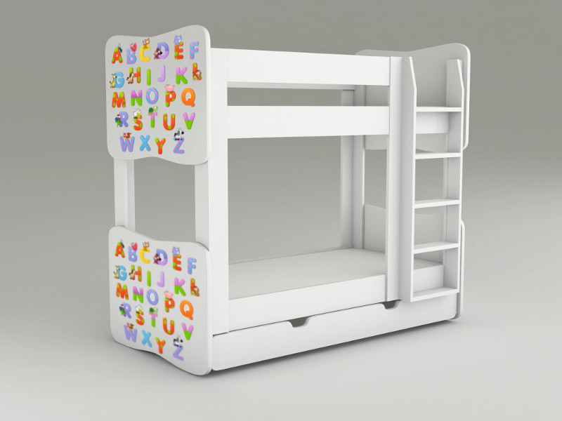 Becks poschodová posteľ Abeceda